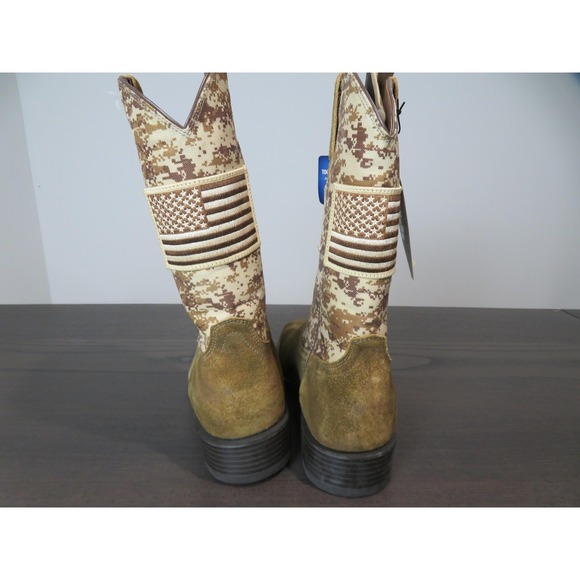 Ariat Sport Patriot Boots Mens Size 12 EE Wide Suede Camo American Flag 10019959 - Picture 6 of 11